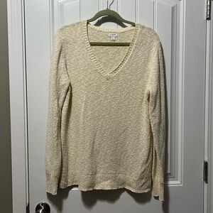 J. Crew Off-White Textured Knit Sweater